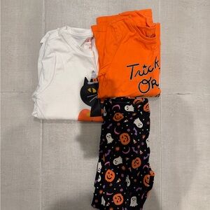 Halloween Long Sleeve Tees and pants bundle- size 6